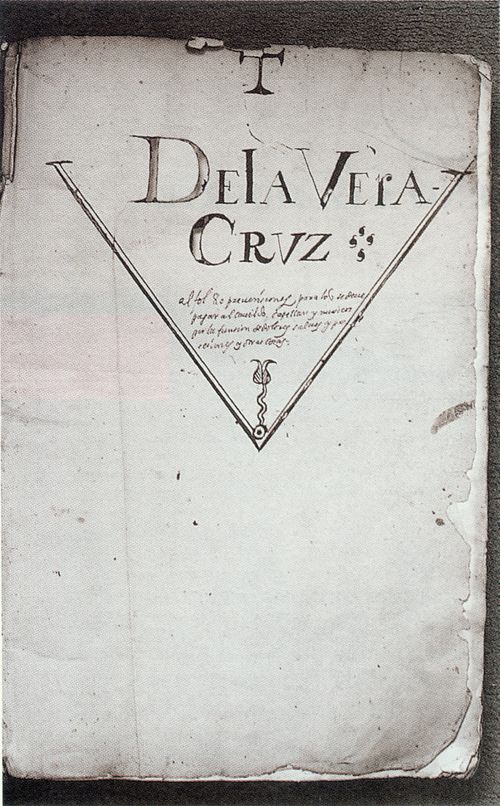 Libro de la Cofradía de la Vera Cruz. Santos Juanes. Bilbao (B), 1732. Fuente: Archivo Fotográfico Labayru Fundazioa: José Ignacio García Muñoz.