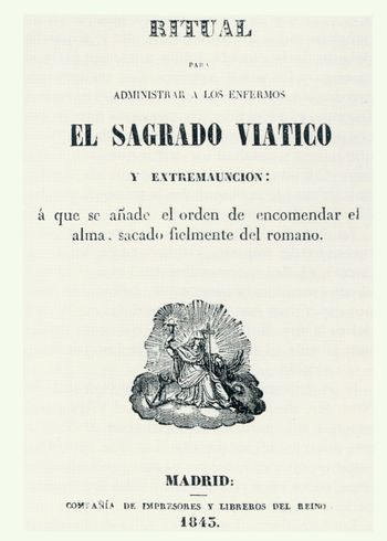 Ritual para administrar a los enfermos el sagrado viático y la extremaunción. Fuente: Euskal Biblioteka. Labayru Fundazioa.