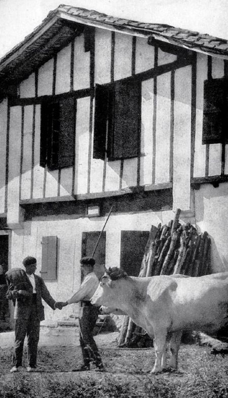 Zurak o entramado de madera en un caserío de Lapurdi. Fuente: Archivo Fotográfico Labayru Fundazioa.