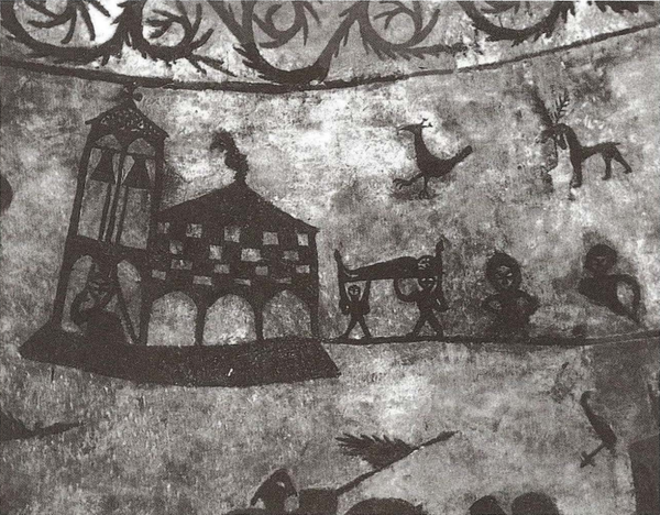 Horma-irudia, Alaitza-ko (A) elizako absidean, XI.-XIII. mendeak.