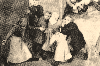 Juegos de niños (fragmento). Óleo de Pieter Brueghel el Viejo, 1560. Fuente: Juegos de niños. Óleo de Pieter Brueghel el Viejo, 1560. Kunsthistorisches Museum. Viena.